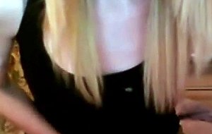 Blonde teen ts jerking off on webcam