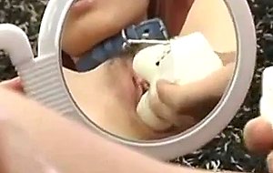 Asian cutie gets muff toyed