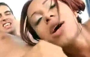 Horny redhead tranny ass drilled intense