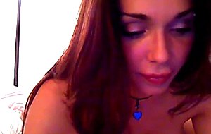Claudia stroking on webcam