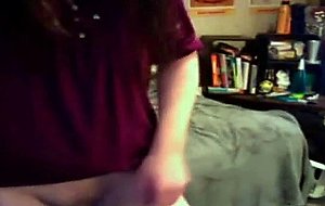 Teen ts poses by webcam