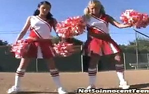 Ashley and Stephanie are a couple of hot teen cheerleaders ...