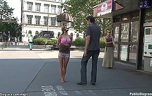 Natural busty Romanian anal public sex