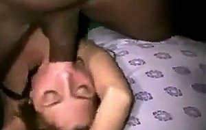 Amateur - Girl Tied to Bed BBC Deepthroated