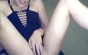Posh blonde tranny on webcam