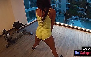 After working out Asian teen got fucked so hard and she really liked it
