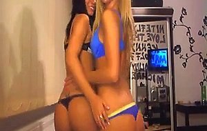 Two Girls Playing with Webcam