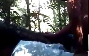 Bear fucks ass in woods
