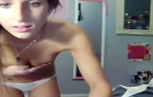 College girl airs her little horny body