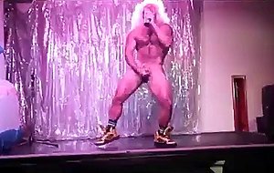 Hilarious gay stripper with huge cock
