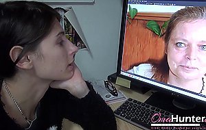 OMAHUNTER Teen And Her Lover On Search For Mature Lady