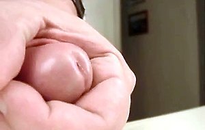 Closeup masturbation hand fucking cumshot load jizz