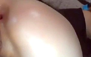 Redhead slutty shows her pussy and asshole