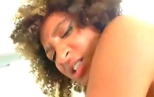 Curly haired black lady getting fucked intense