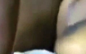 Ebony wife gets nailed and jizzed on big tits