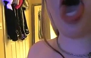 Busty gf gives pov bj and gets facial