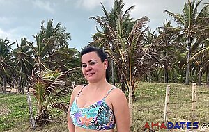 adult vacation 2021- second day on the beach- Good morning sex with cum in your mouth on the beach