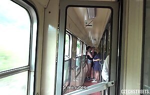 Czech streets e146, karolina & rita, sex with a conductor in the toilet