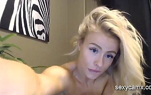 Hot blonde get creampie after blowjob and hard pounding live at sexycamx