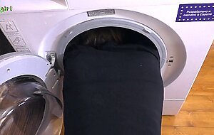 Sasha foxgirl, stepsister stuck in washing machine