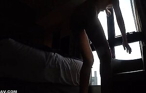 Gonzo leisurely continuous vaginal cum shot to a married woman who is trembling with fear of being seen by passers-by