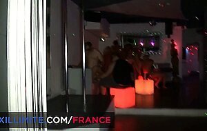 Made in france, private orgy in a swinger club