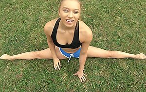 Mia split,  flexible and fit teen mia split fucks her coach