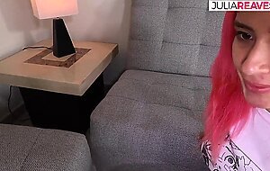 Julia reaves, red-haired stepsister drilled by the giant cock