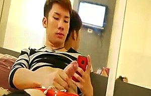 Thai boy's relaxing jerking solo moment