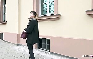 German scout, german gamer girl mia minou pickup for casting fuck in munich