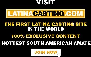 Latina casting, tall brunette lingerie model fucked by producer pov