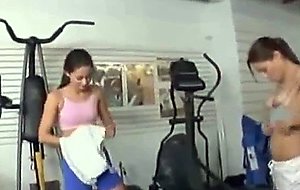 Lesbians at the gym