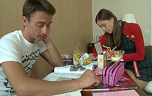 Cbd media, euro teen couple having rough sex during study hours