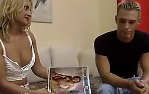 Blonde fuck in front of her husband