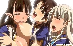 Shemale anime coeds with bigboobs threesome fucking