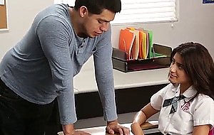 Cute schoolgirl fucking her teacher