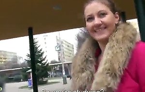 Pulled young euro babe outdoor creampied