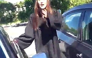College ex girlfriend fucked and taking creampie outdoors