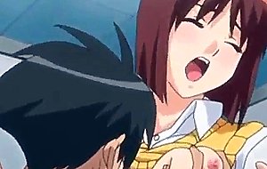 Cute anime school girl tasting and fucking pecker
