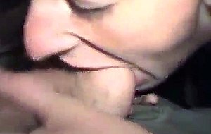 Blonde whore straight off streets sucking dick for pay