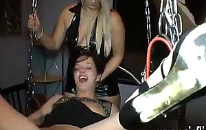 Fisting her wrecked pussy in bondage till she squirts