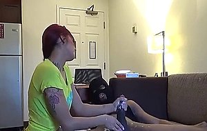 Redhead gets her throat invaded by bbc