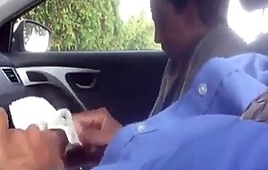 Wife gives bj in the car