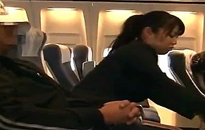 Young woman groped and fucked in a business airliner