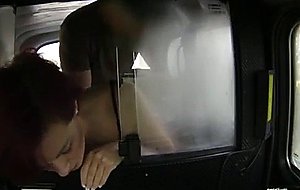 Sexy redhead get fuck in car