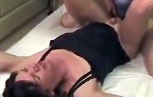 Randy transsexuals fucking on a bed